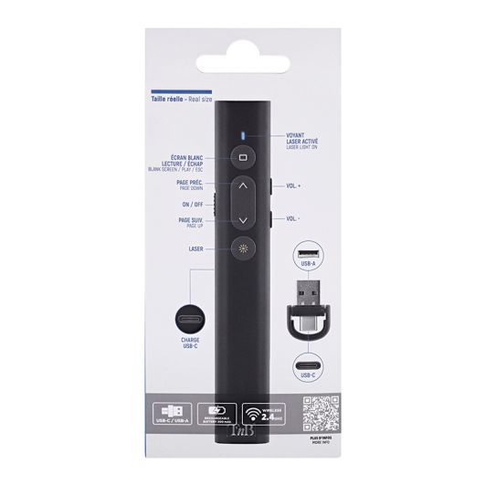 Indicator laser reîncărcabil TNB cu conexiune USB-A