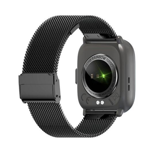 ECHO Rainbow Nano Smartwatch - Pack met 2 Bandjes (Grijs & Metaal)