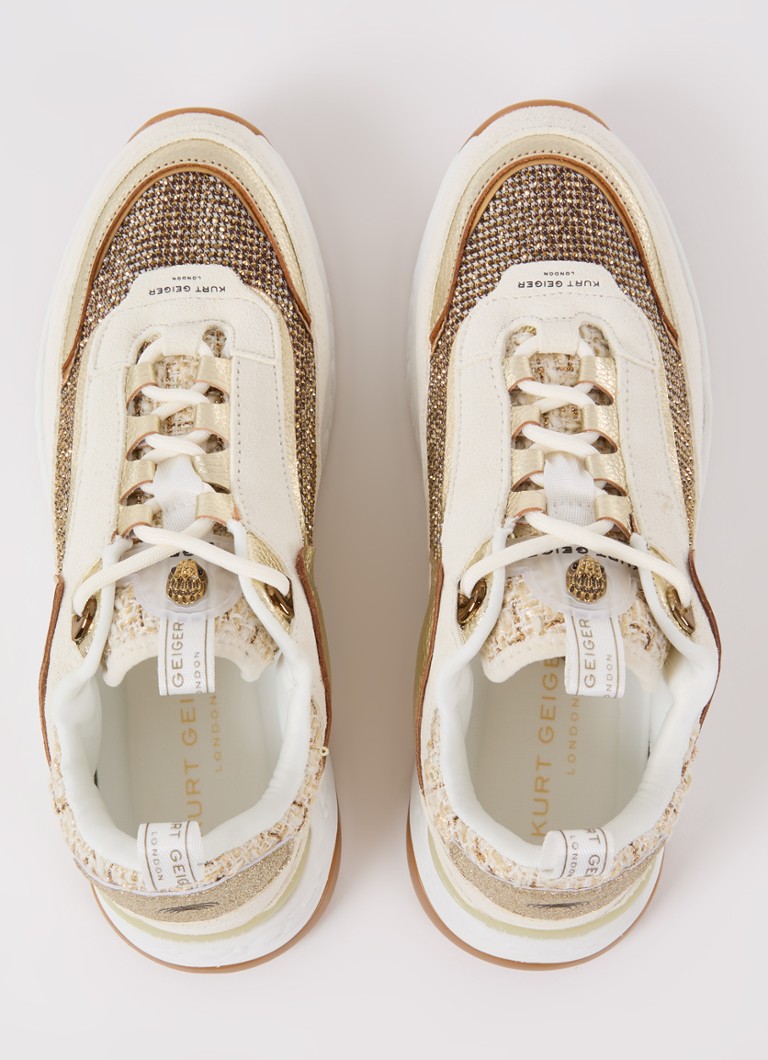Kurt Geiger Kensington sneaker en daim avec strass