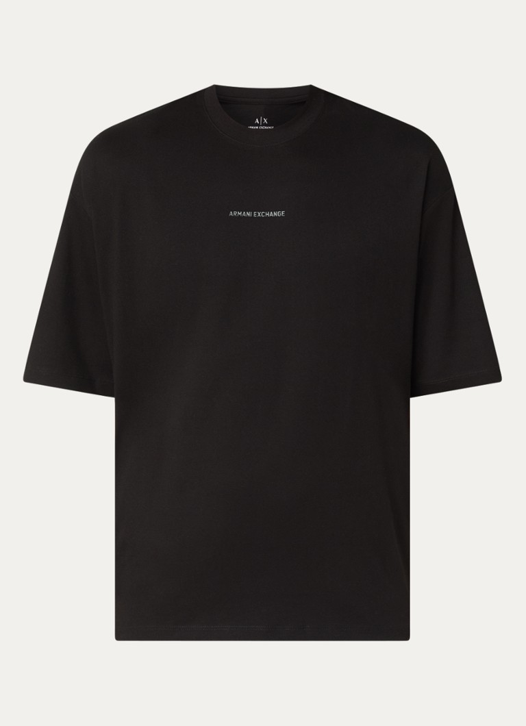 Armani Exchange T-krekls ar logotipu un apdruku aizmugurē