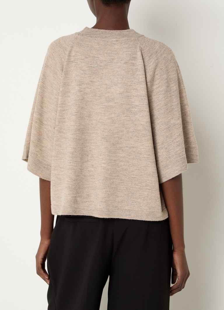 Co'Couture  Shortie fijngebreid T-shirt met ronde hals