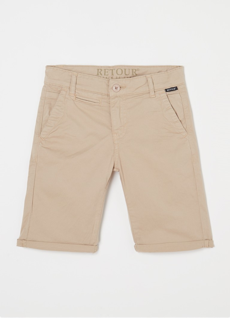 Pantaloni scurți chino cu croială dreaptă, blugi Back Freek cu buzunare laterale