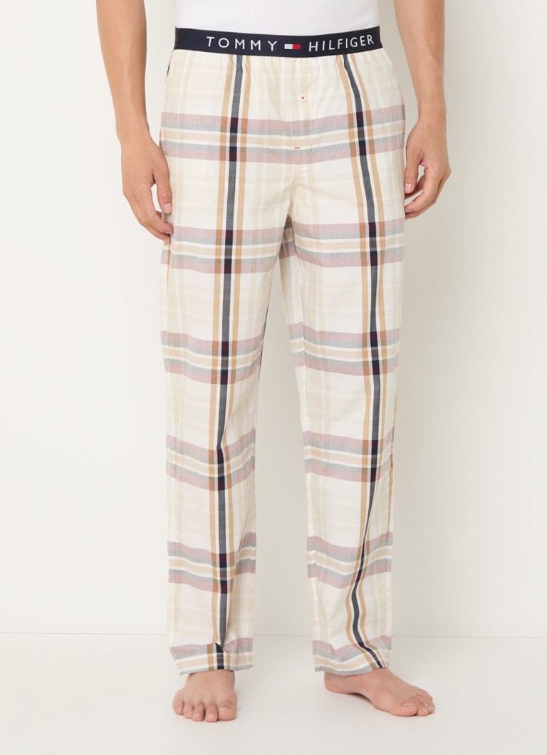 Bas de pyjama Tommy Hilfiger à carreaux et bande logotée