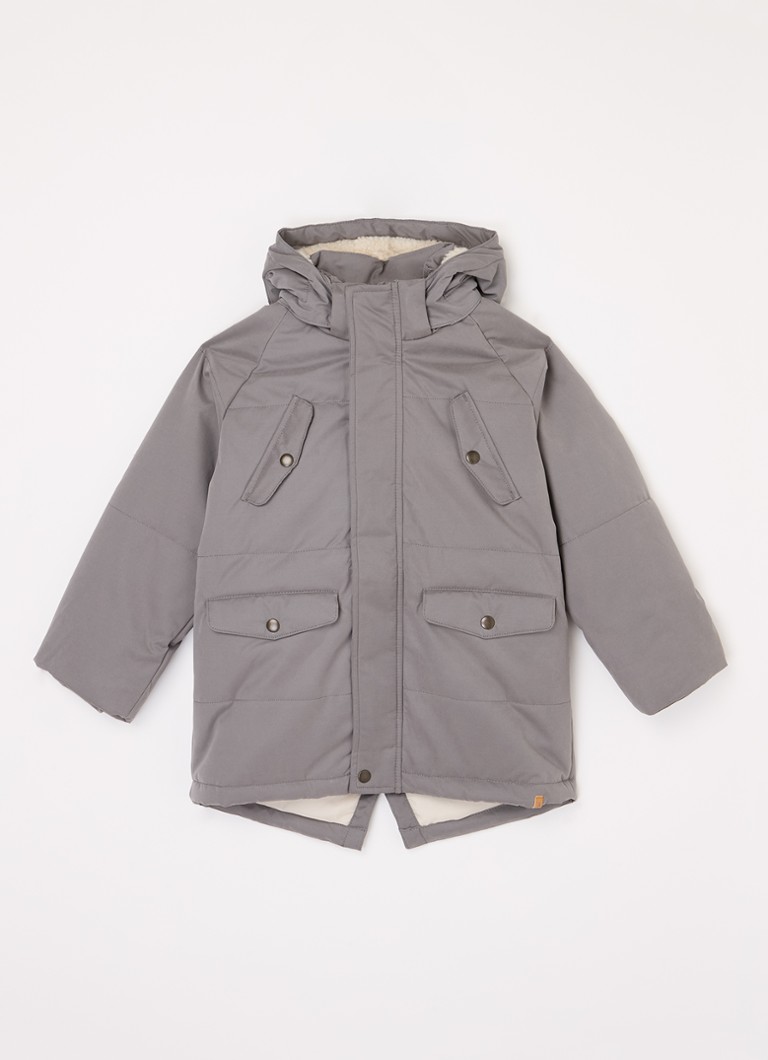 Lil' Atelier NMMGodo parka z pikowaniem i odpinanym kapturem
