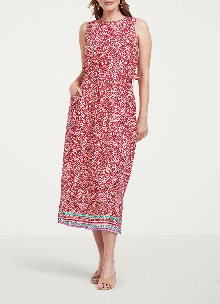 Robe midi Sigra de Studio Anneloes, imprimée et à ceinture à nouer