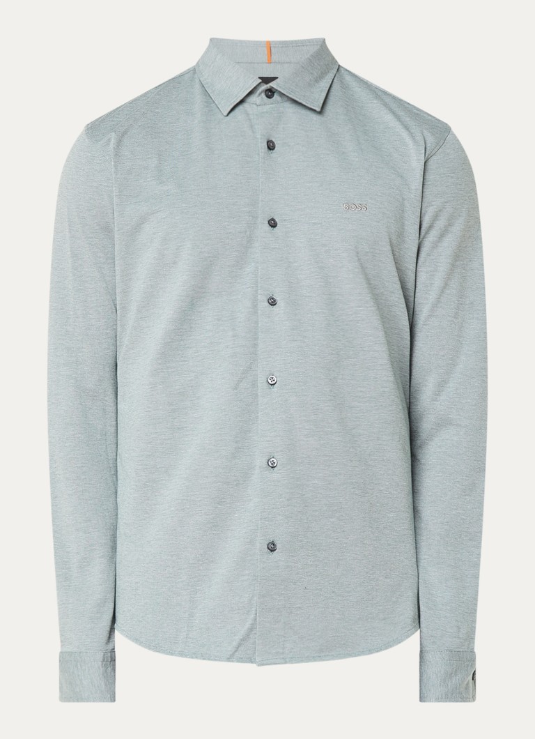 Camisa HUGO BOSS Mysoft_2_M de corte regular com bordado do logotipo