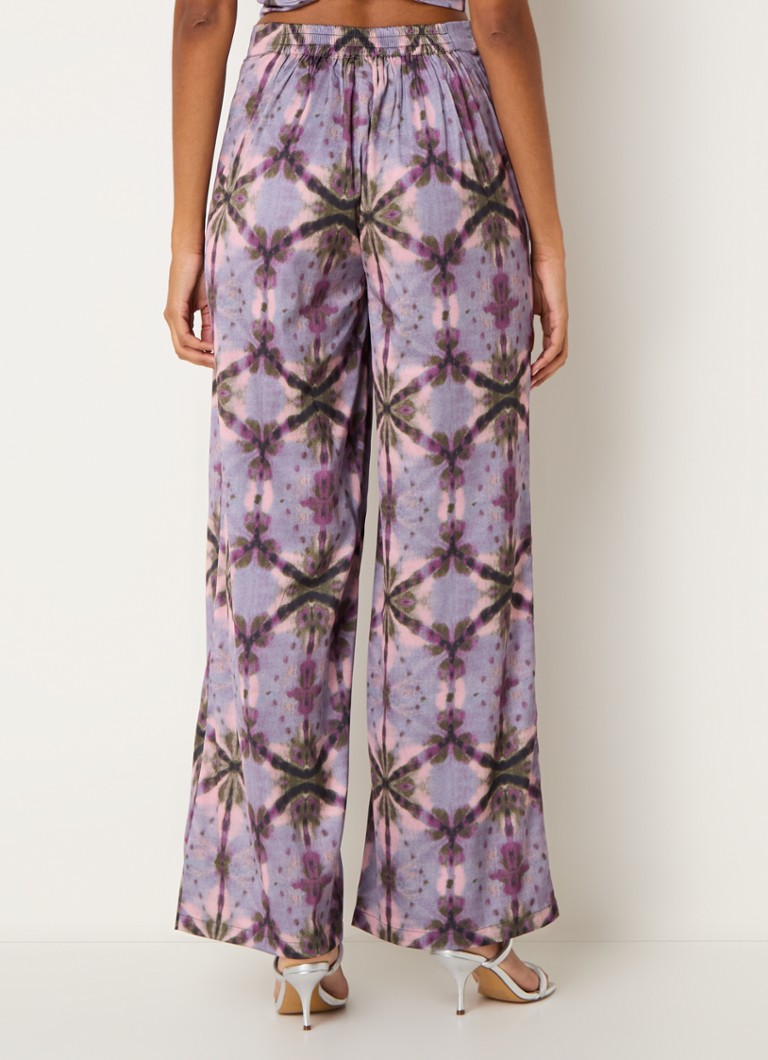 Refined Department Lucia high waist wide fit palazzo pants with print