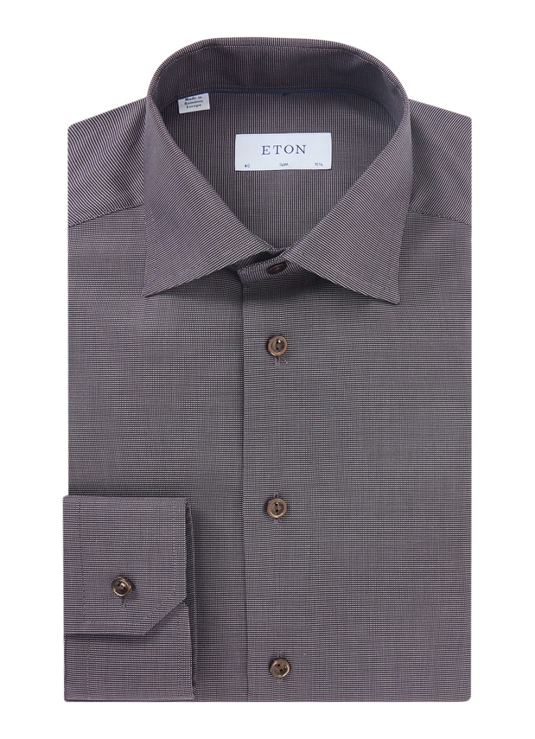 Košile Eton Slim fit s mikrovzorem