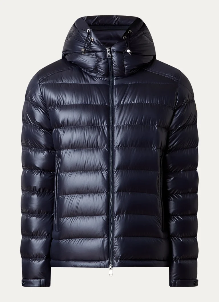 Geacă Moncler Besines cu glugă și puf de gâscă