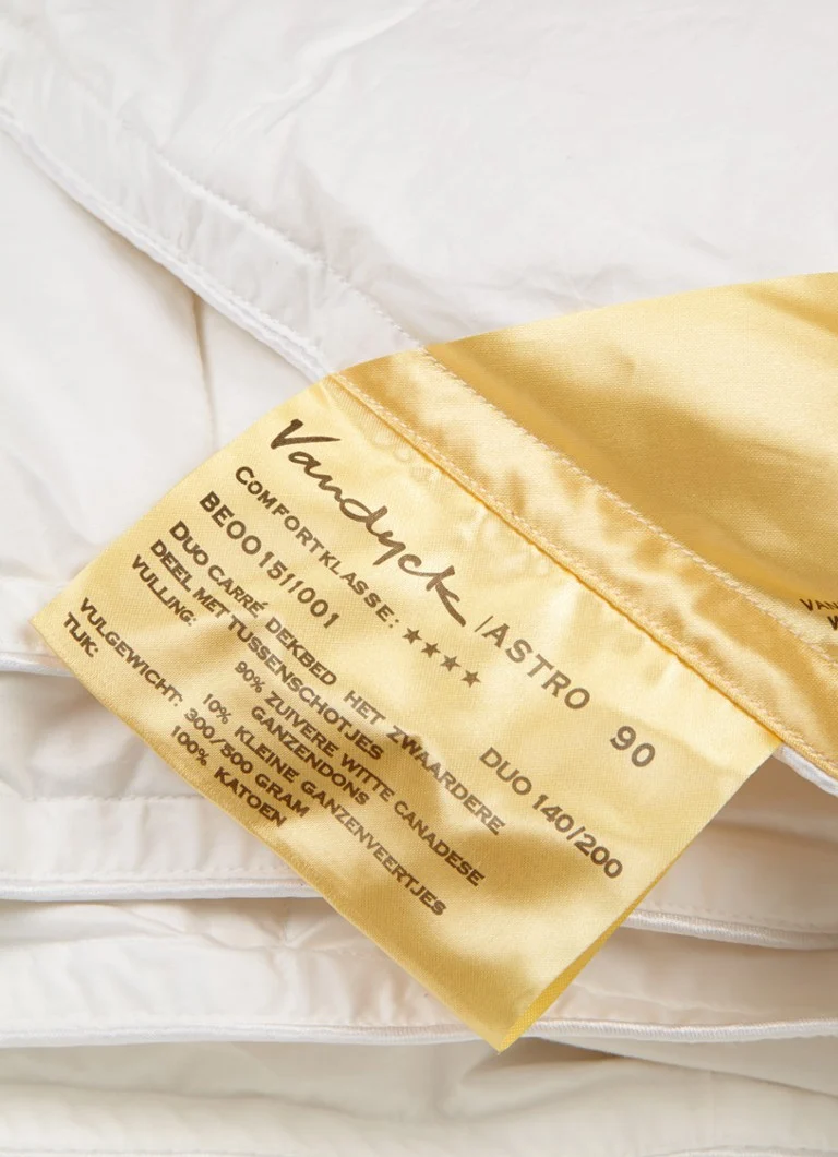 Vandyck Astro 90 4-season cotton duo duvet with down filling