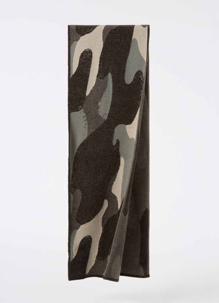Armani Exchange -huivi naamiointikuviolla, puuvillasekoitetta, 140 x 30 cm