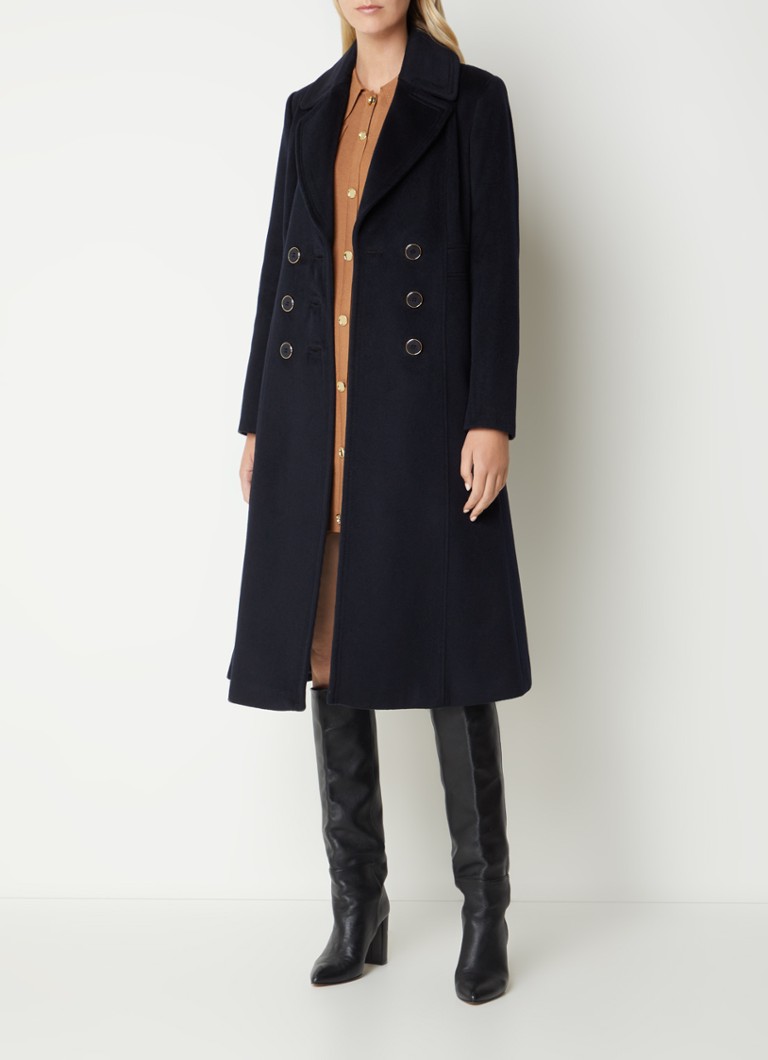 Phase Eight Sandra double-breasted coat in wool blend with side pockets