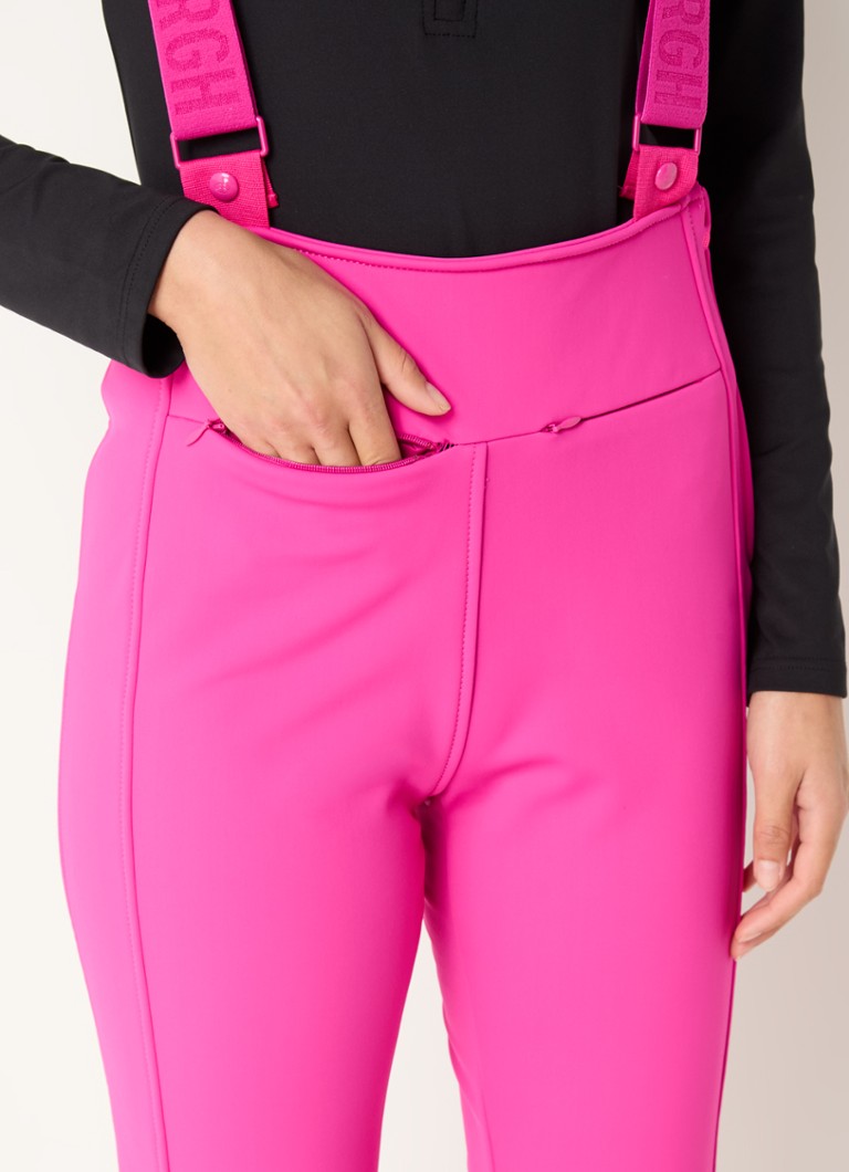 Pantaloni de schi Goldbergh de înaltă calitate, cu talie înaltă, evazați în partea de jos și bretele detașabile.
