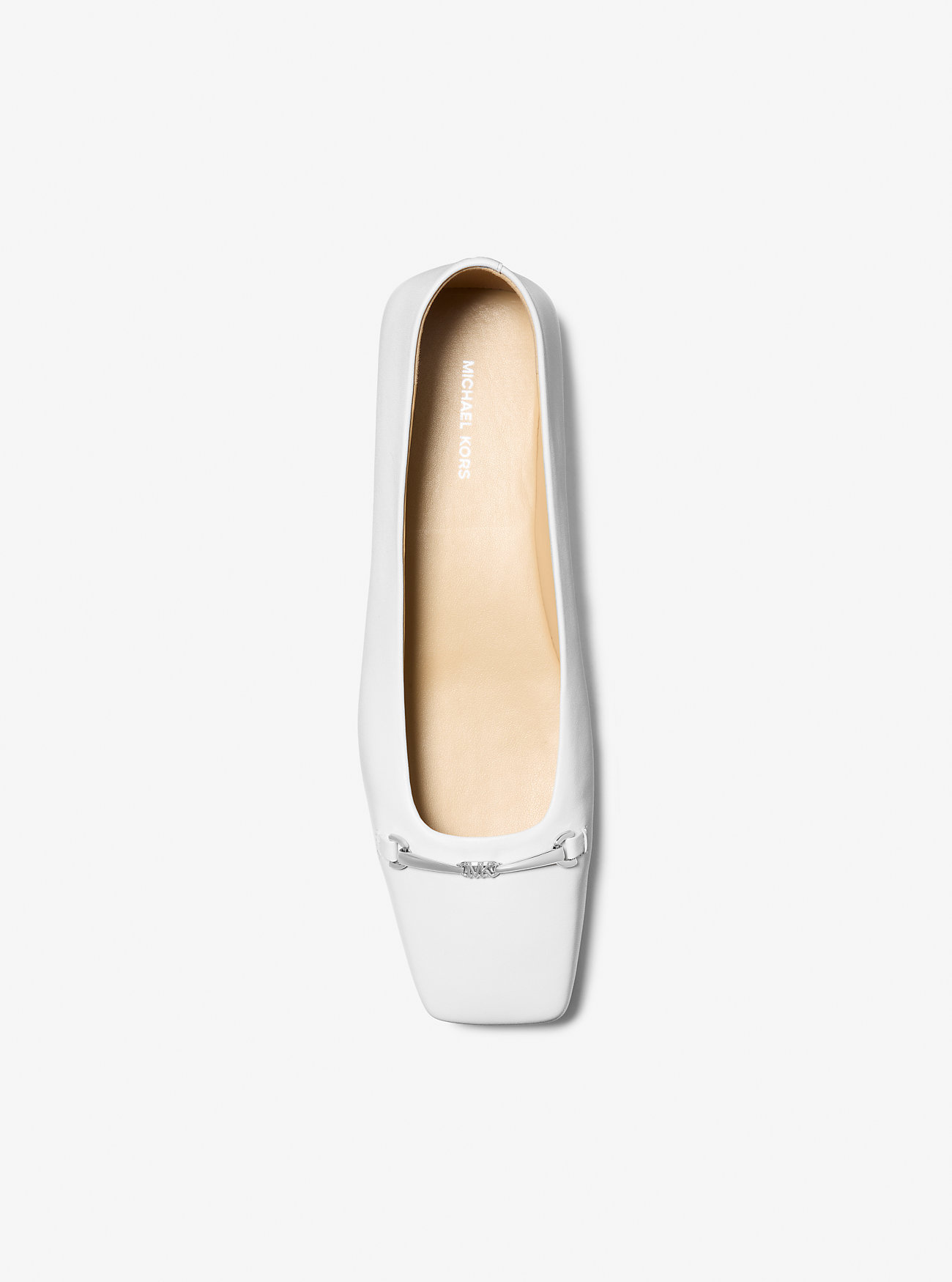 Lena Leather Ballet Flat - OPTIC WHITE