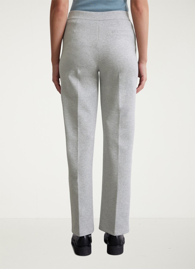 Marc O'Polo High waist slim fit trousers with melange pattern