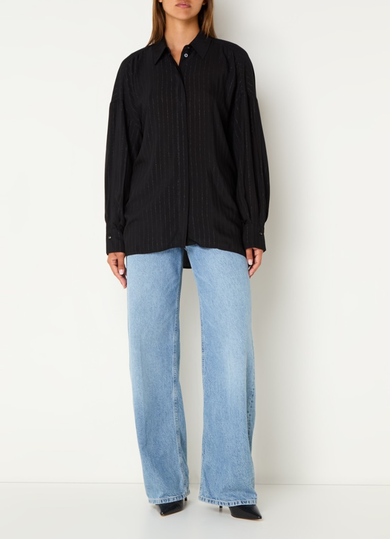 DRYKORN Effie oversized halenka s lurexem