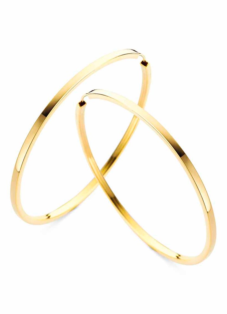 Σκουλαρίκια Casa Jewelry Snap Thin Set Gold Plated Hoop