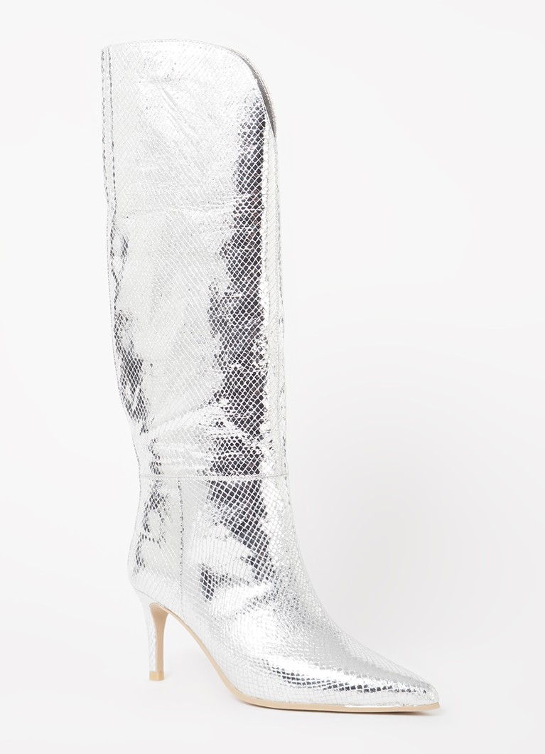 JOSH V  Miruna laars met slangenstructuur en metallic finish