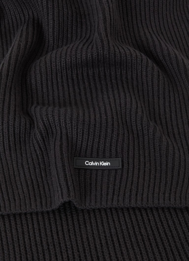 Calvin Klein Rib-knit scarf in cashmere blend 180 x 30 cm