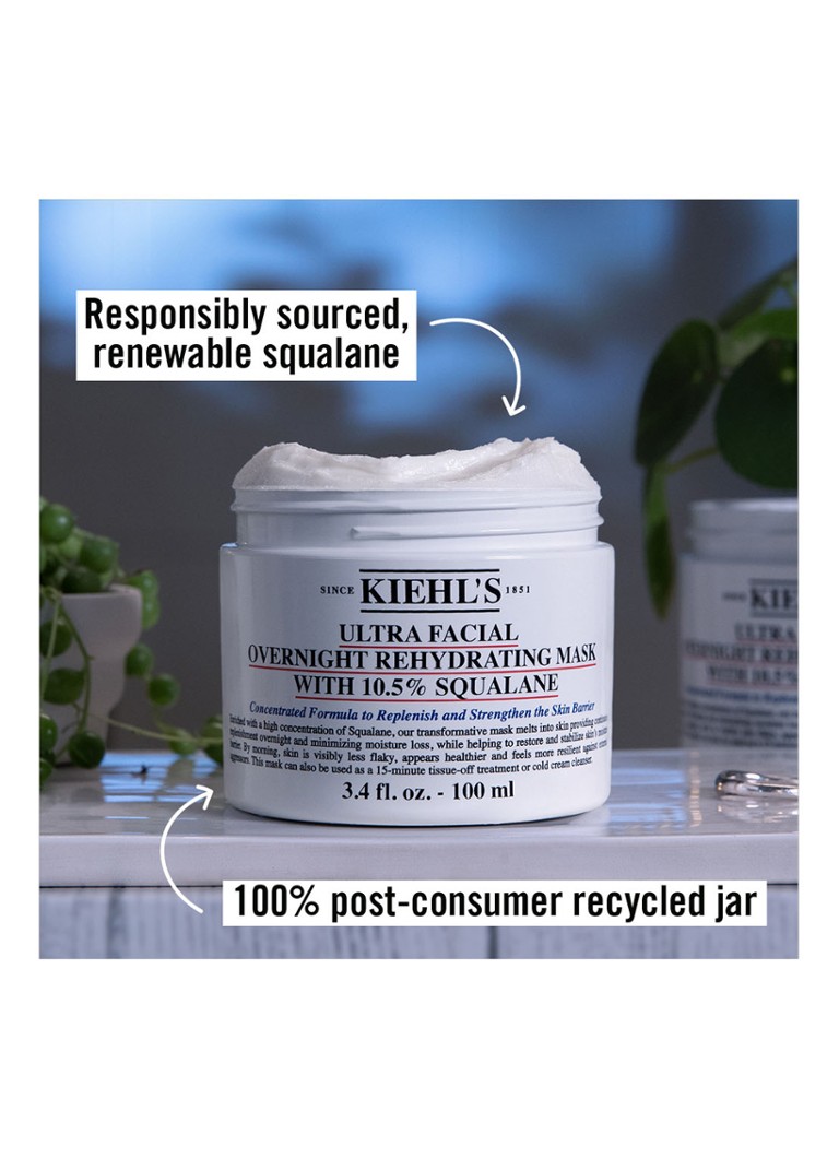 Kiehl's Ultra Facial Overnight Hydrating Mask 10,5% skvalaanilla - yönaamio