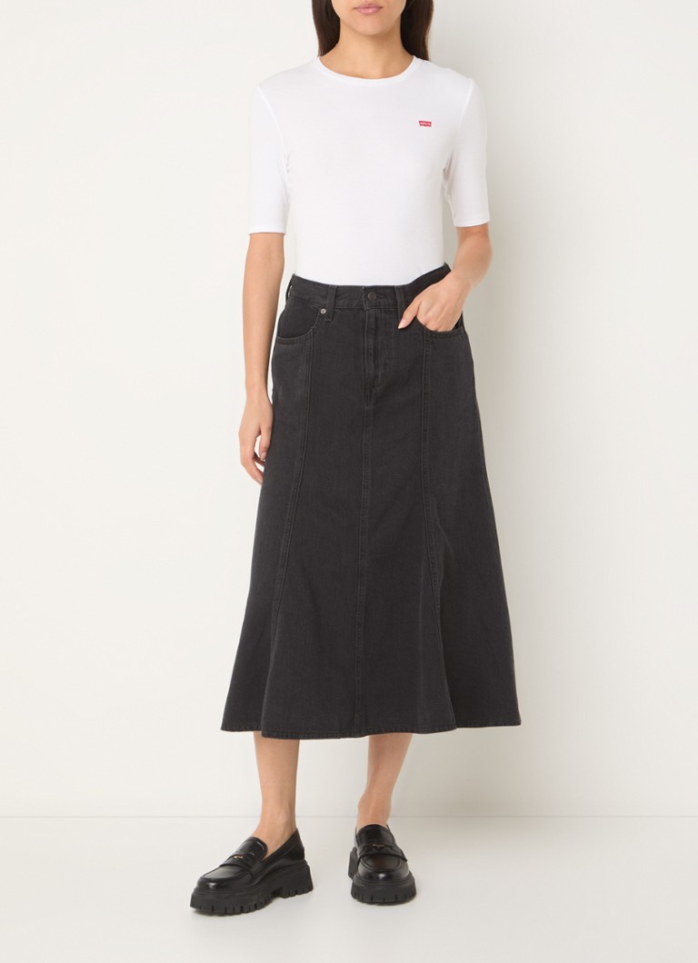 Jupe midi en jean Levi's Cherish avec poches latérales