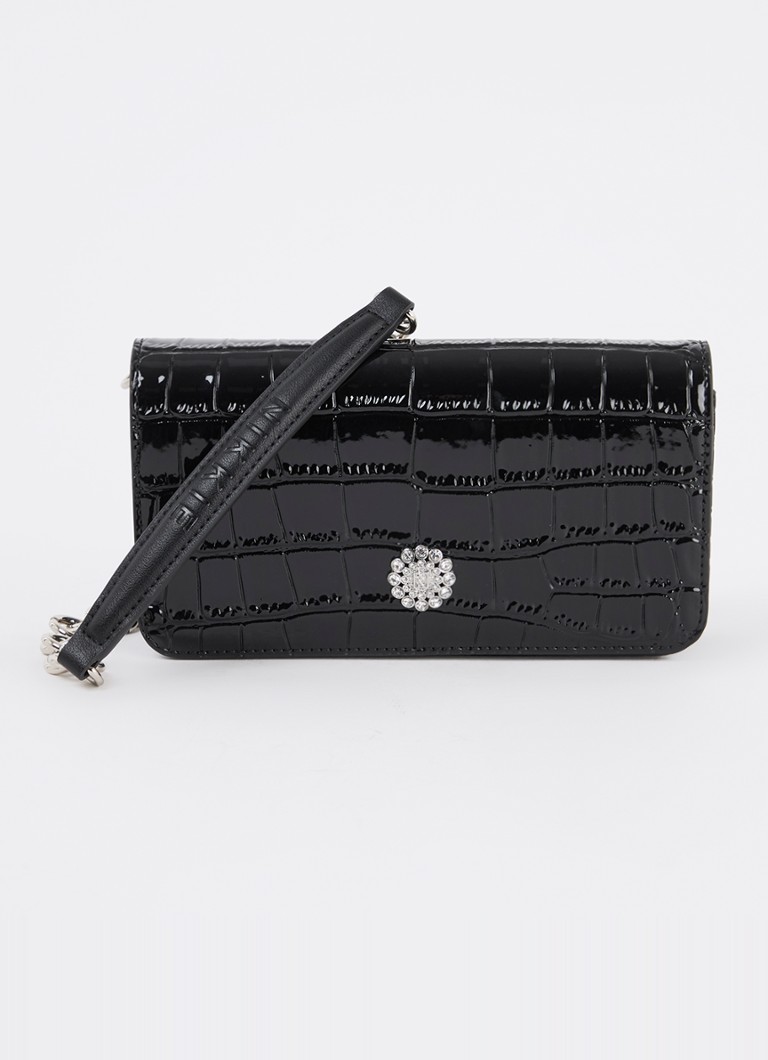 NIKKIE Fort Schultertasche mit Krokodilprägung