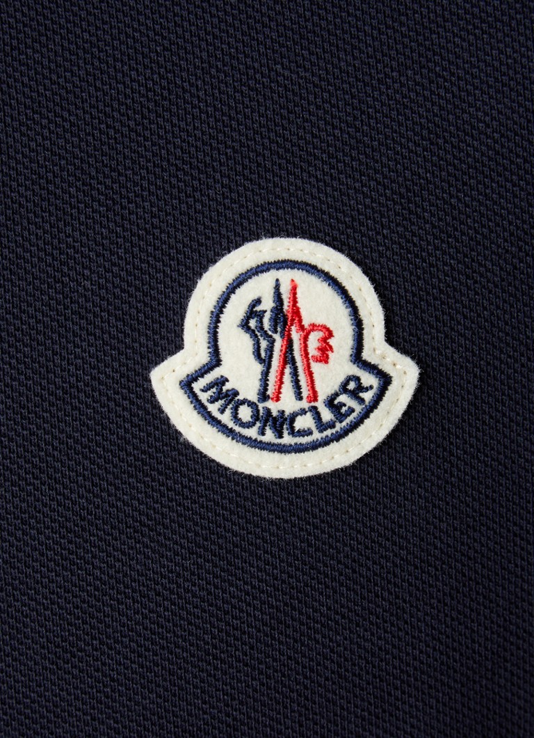 Moncler polo majica regularnog kroja s manžetama i logotipom