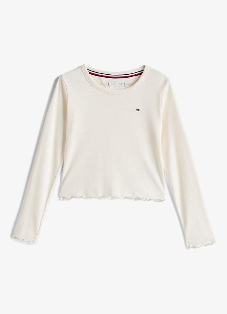 Tommy Hilfiger košulja dugih rukava s melange dizajnom i vezom logotipa