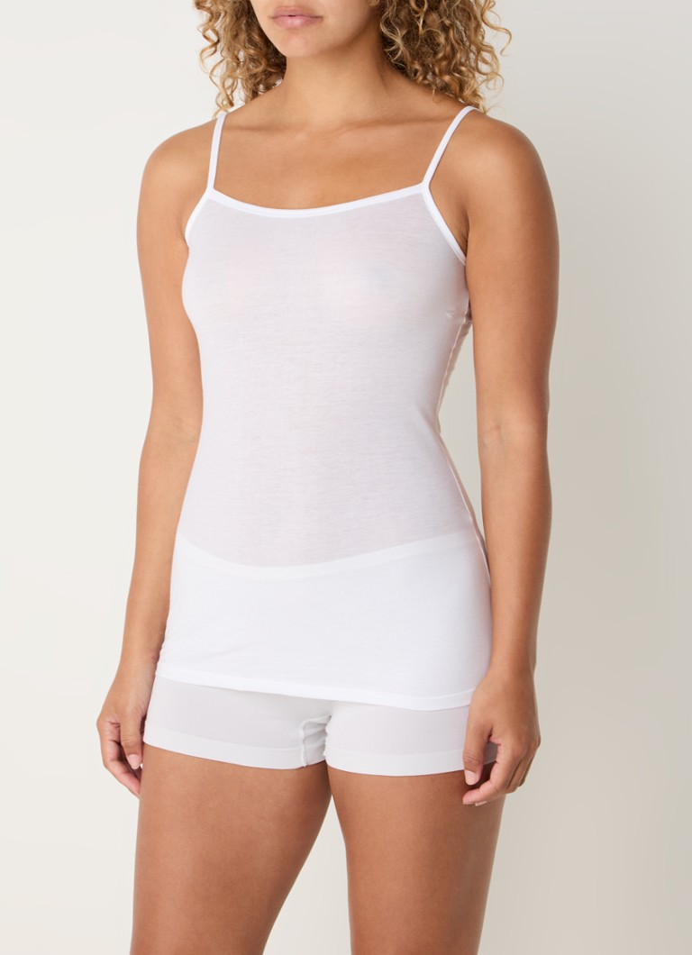 Hanro Ultralight spaghetti top with round neck