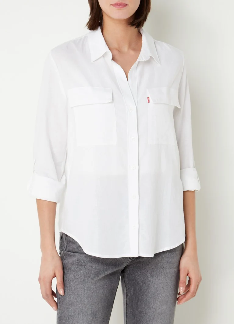 Μπλούζα Levi's Doreen Linen Blend με τσέπη στο στήθος