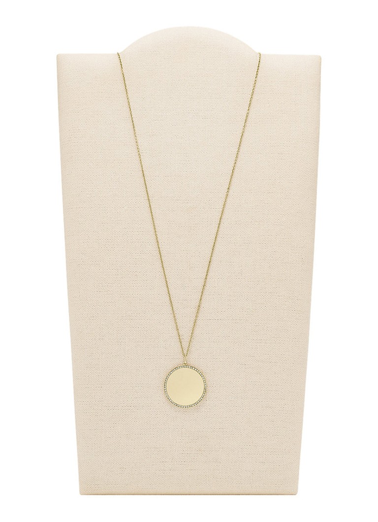 Collana iconica vintage Fossil con pietra di vetro JF03888710