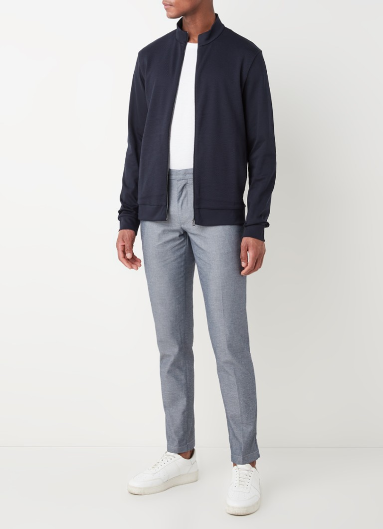 Hanorac HUGO BOSS Skiles cu buzunare laterale și material texturat