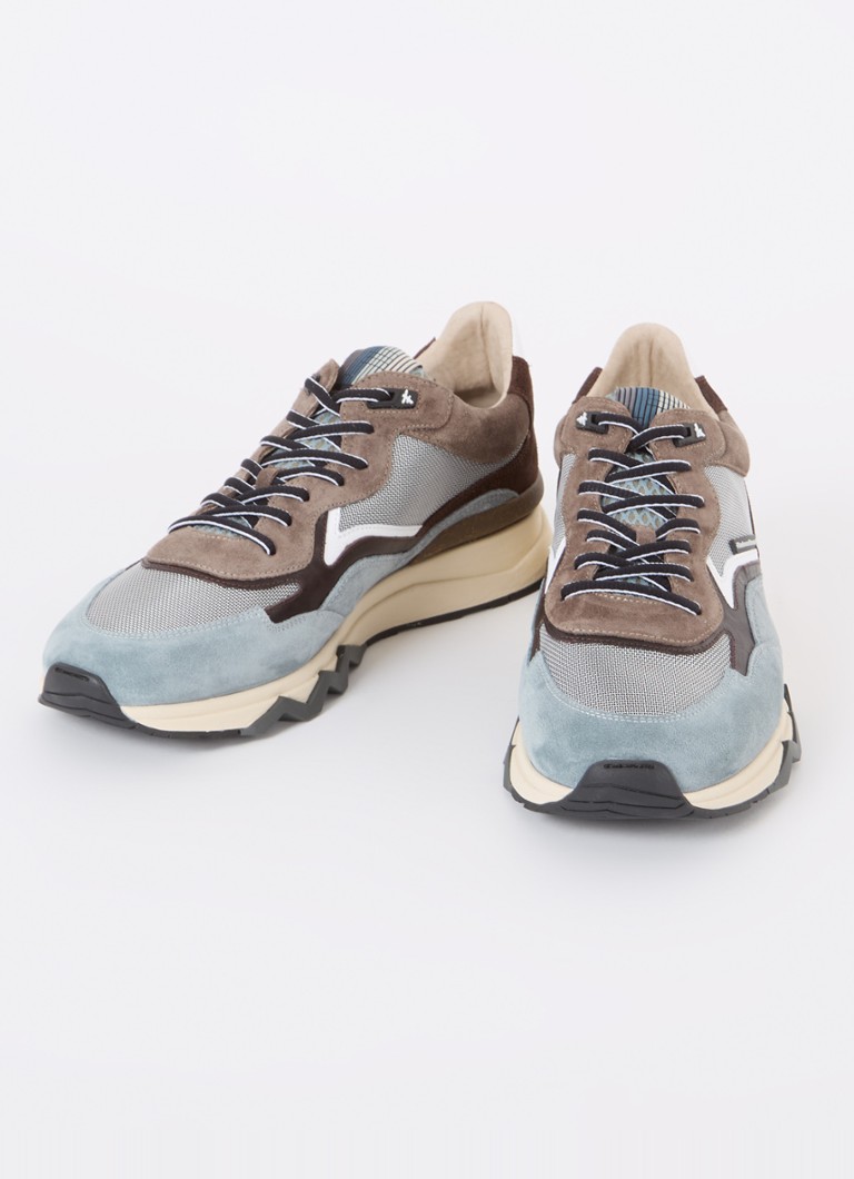 Floris van Bommel De Zager 18.26 suede sneaker with mesh details
