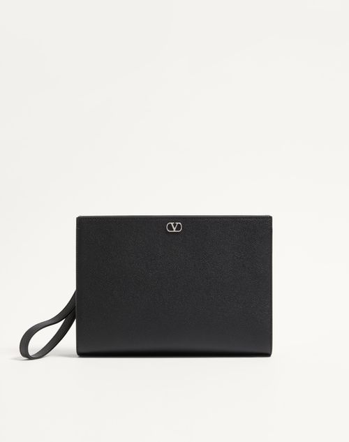 Valentino Garavani VLogo signature-etui van korrelig kalfsleer