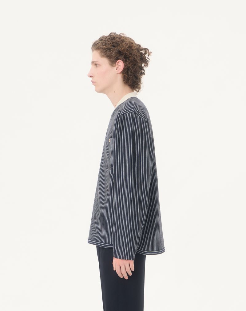 Valentino viscose sweatshirt met gestreept V-logo