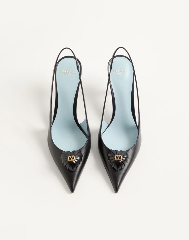 Coeur Royal Slingback Décolleté em pele de cabra 75 mm