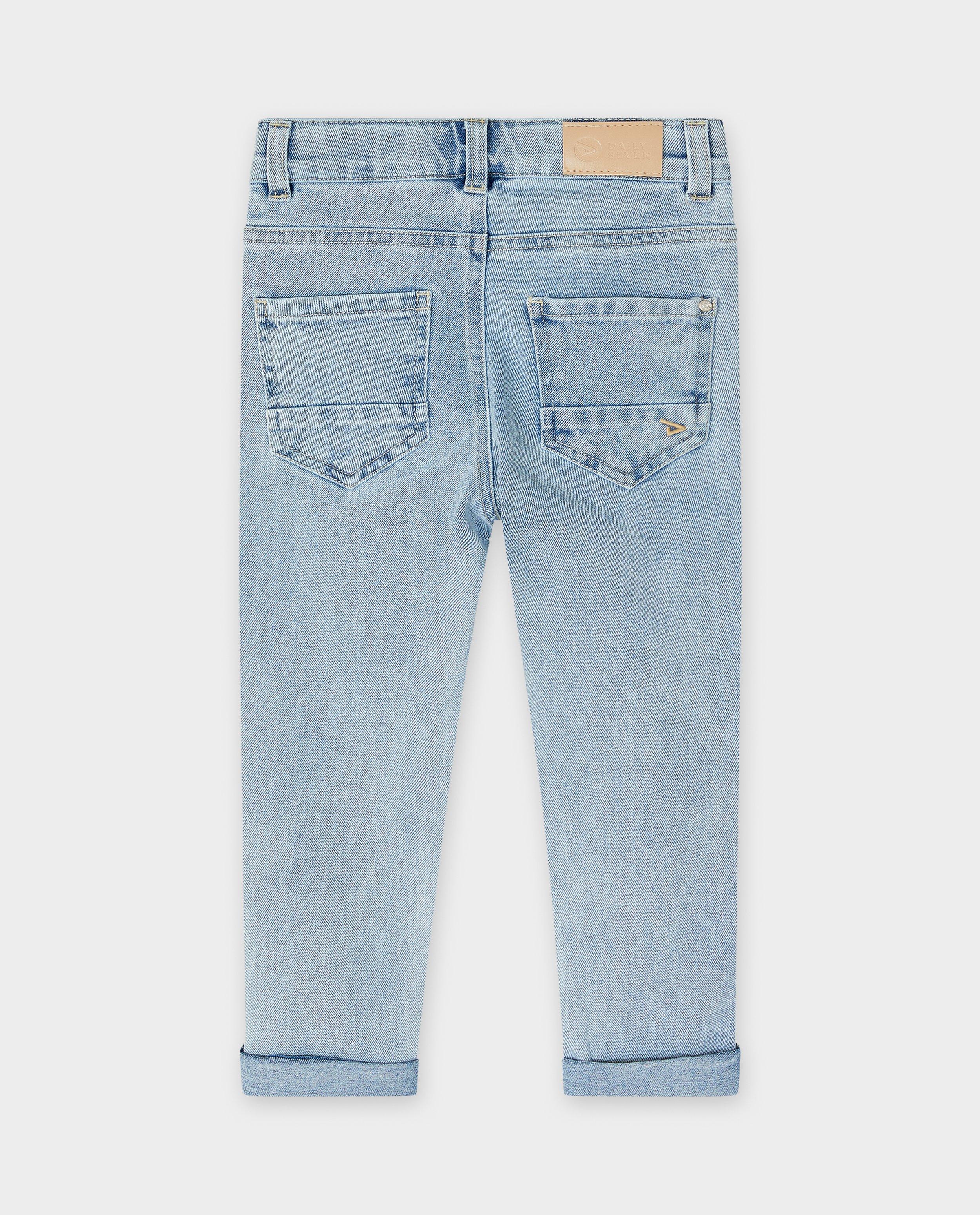 Blugi Daily 7 Blue cu litere albastre