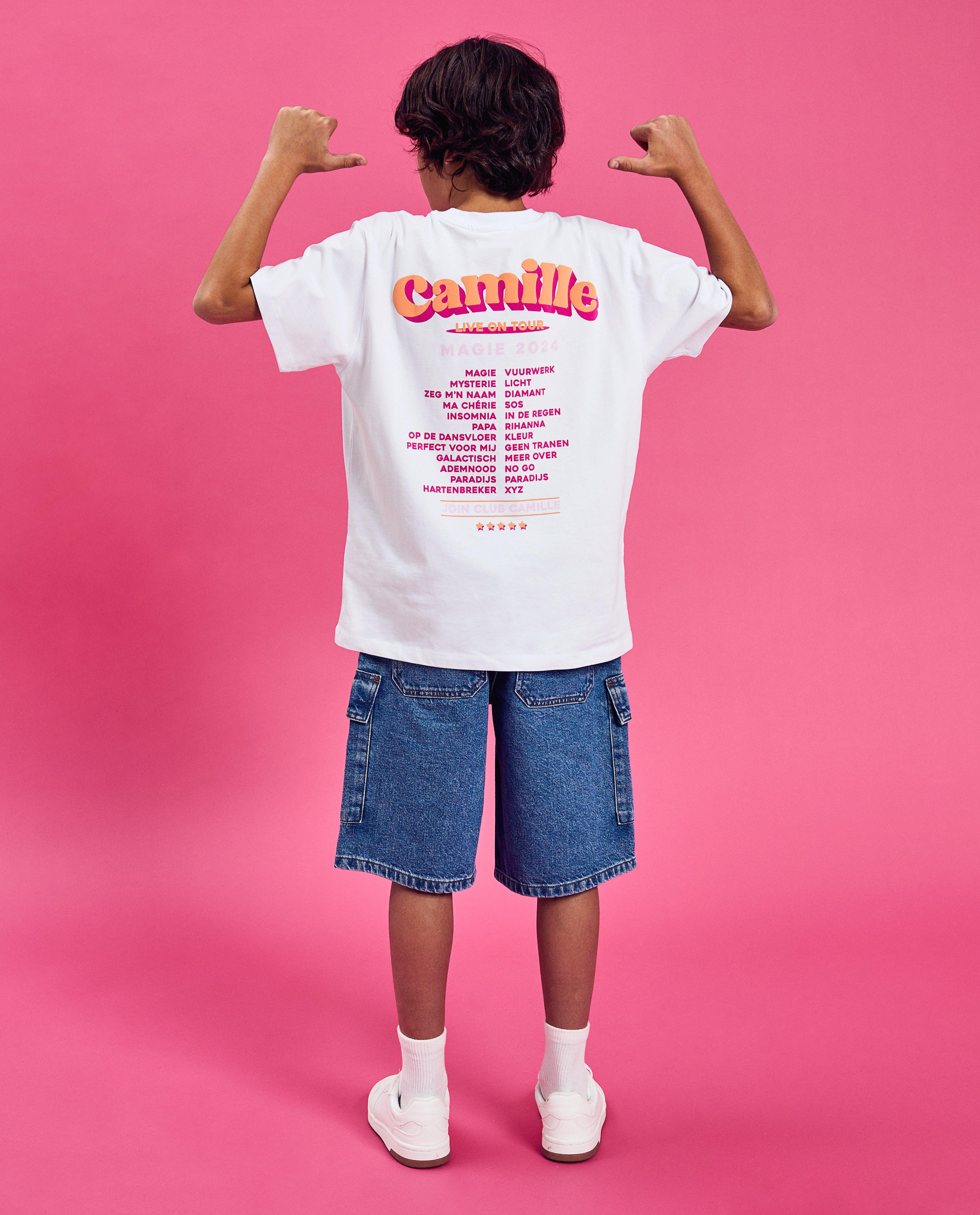 Tricou CAMILLE MAGIC seaside tour, unisex, 4-14 ani, alb