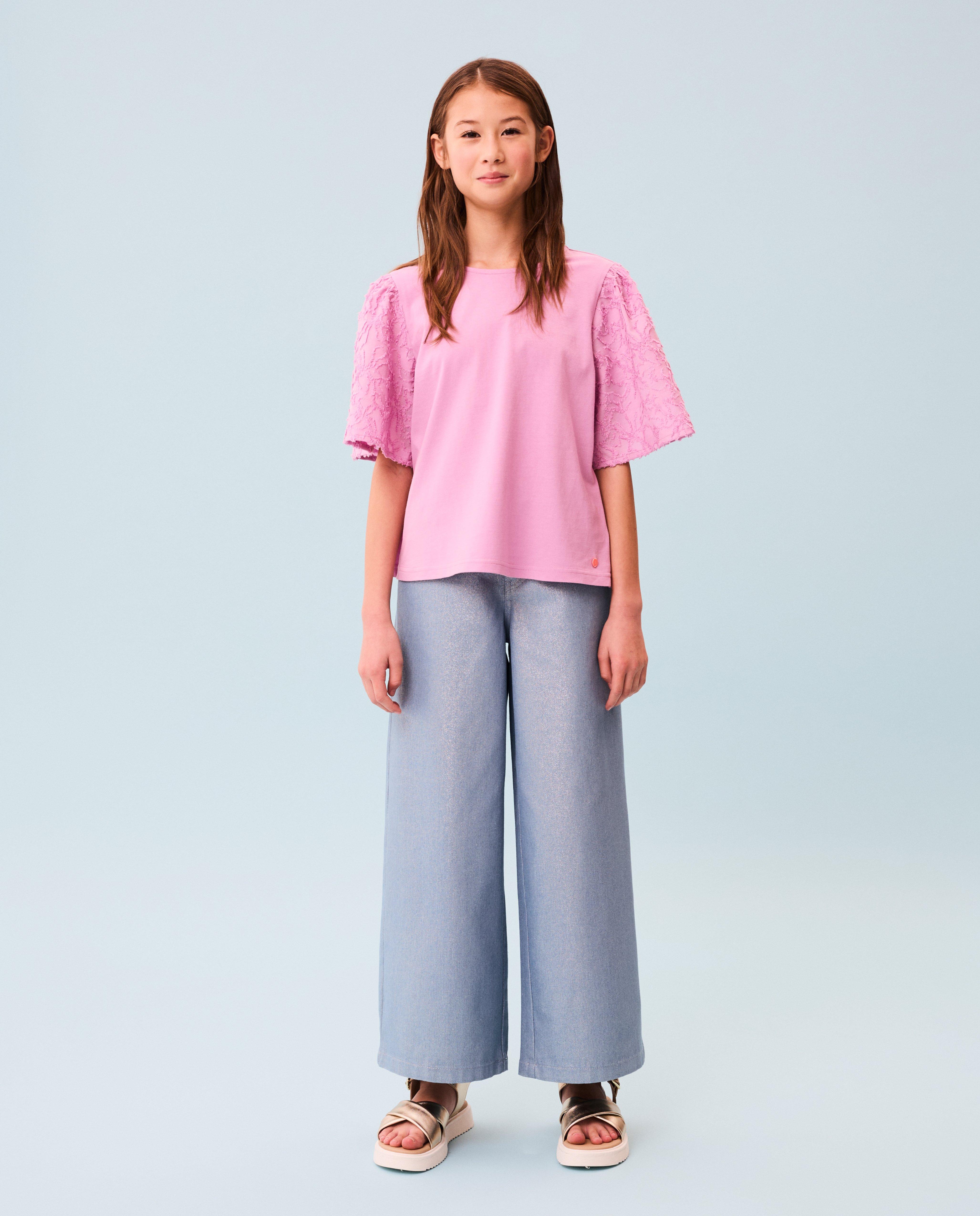 Tricou texturat CKS, roz deschis pentru ocazii speciale
