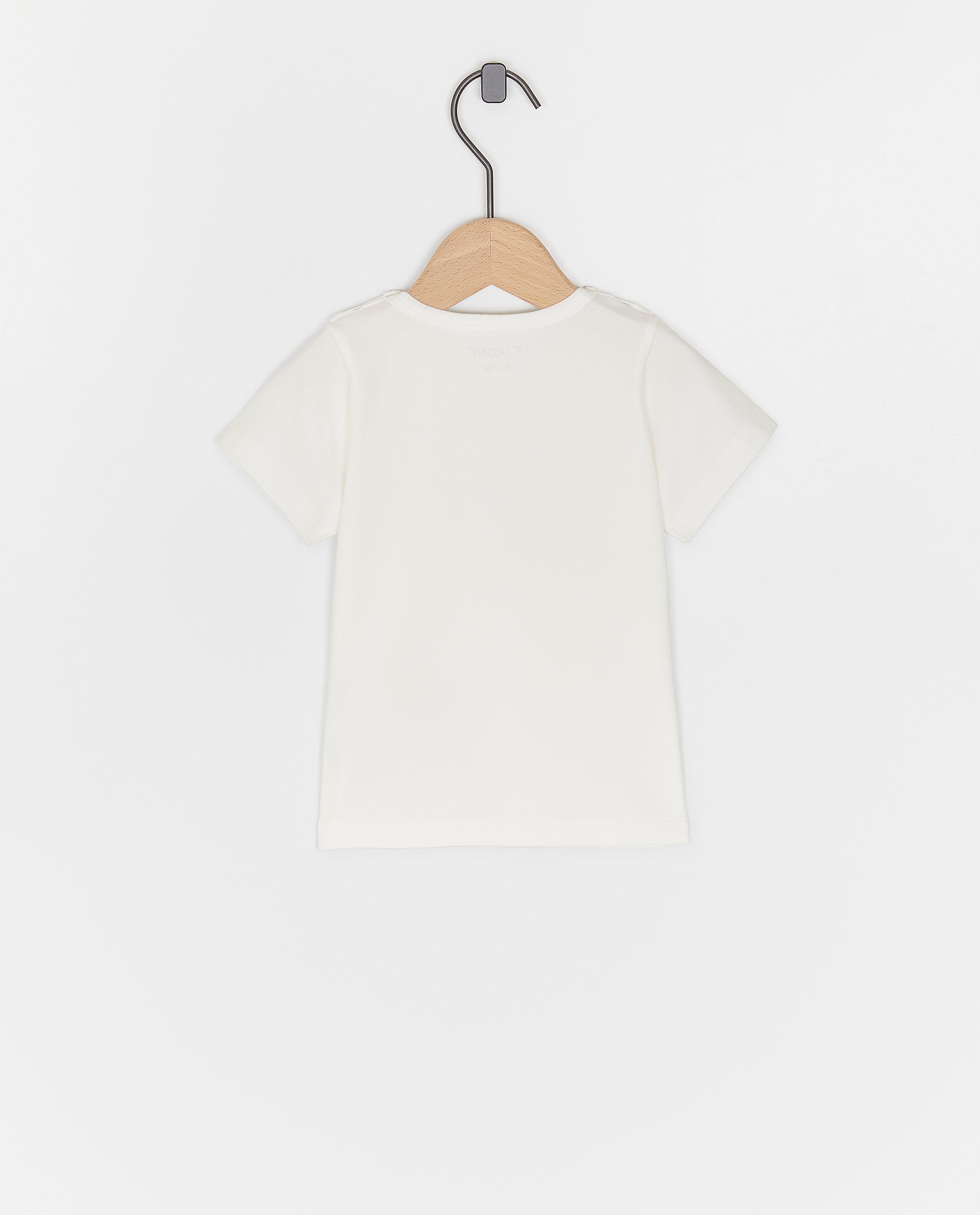 Tricou Fixoni cu imprimeu floral alb