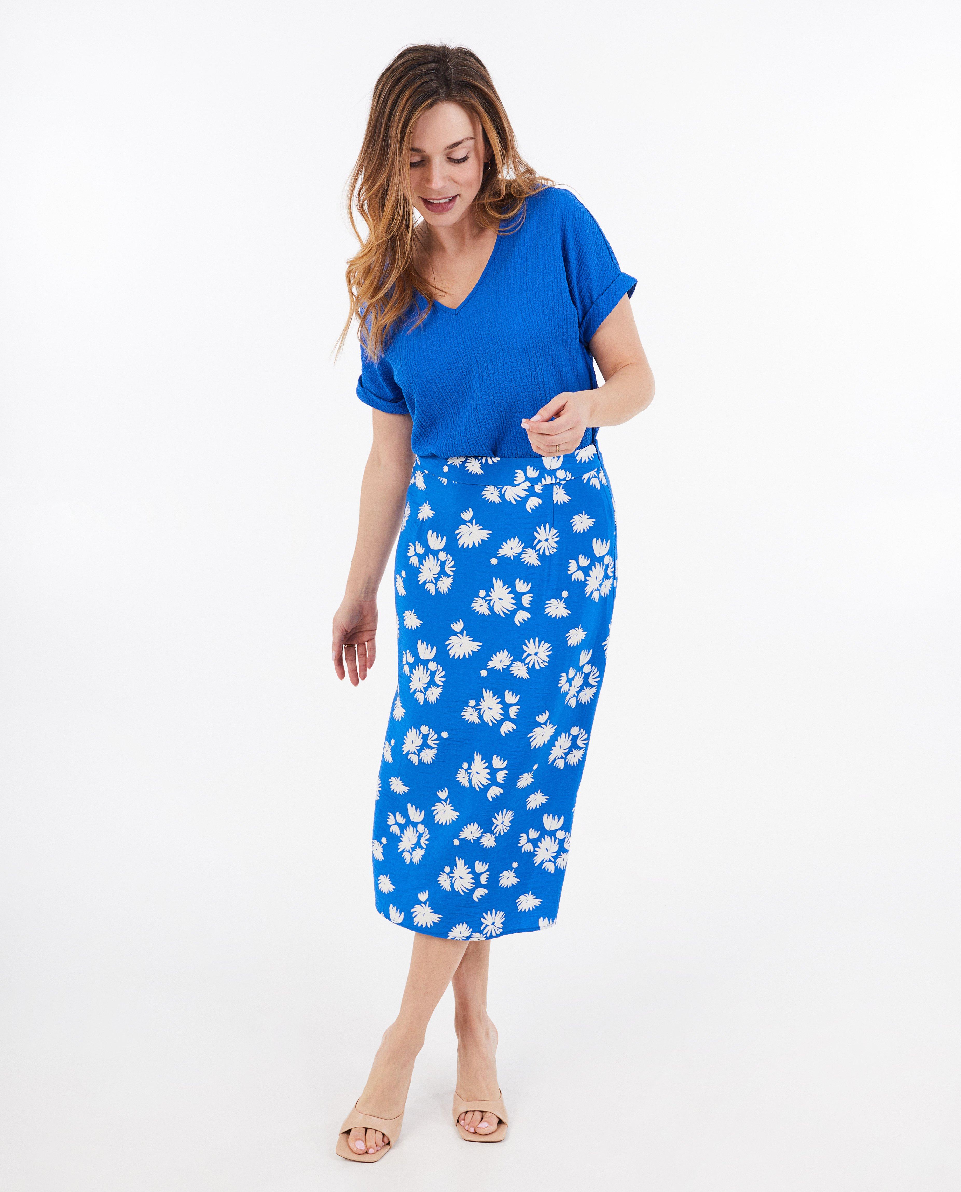 Tricou albastru texturat Sora