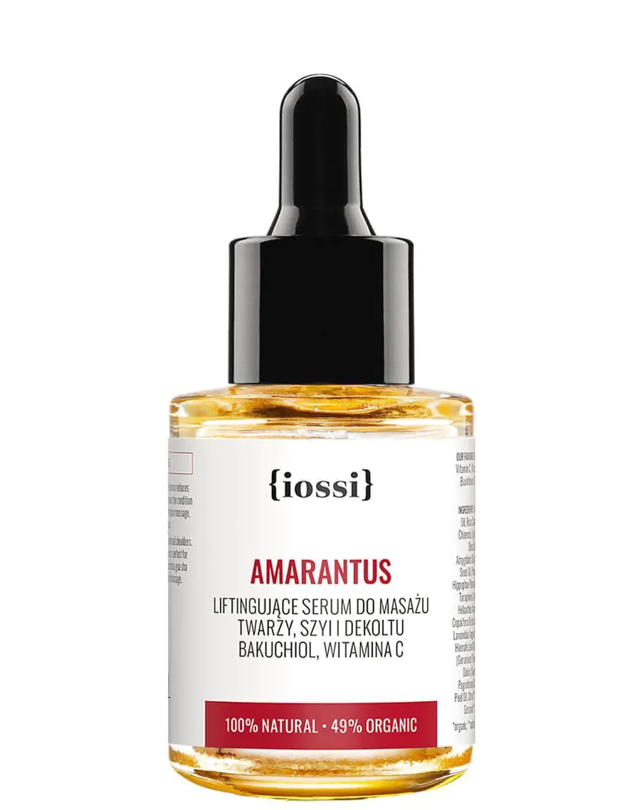 Iossi Amaranth Lifting Serum za masažu lica, vrata i dekoltea s bakuchiolom i vitaminom C