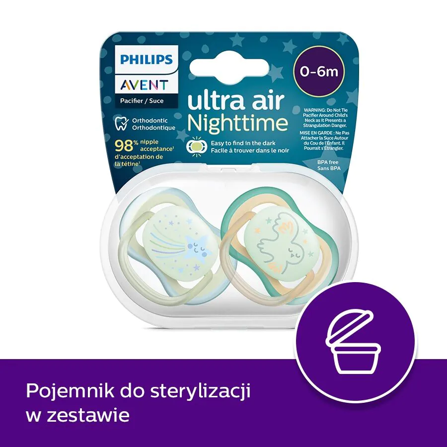 Avent Smoczek Ultra Air 0-6m, naktis