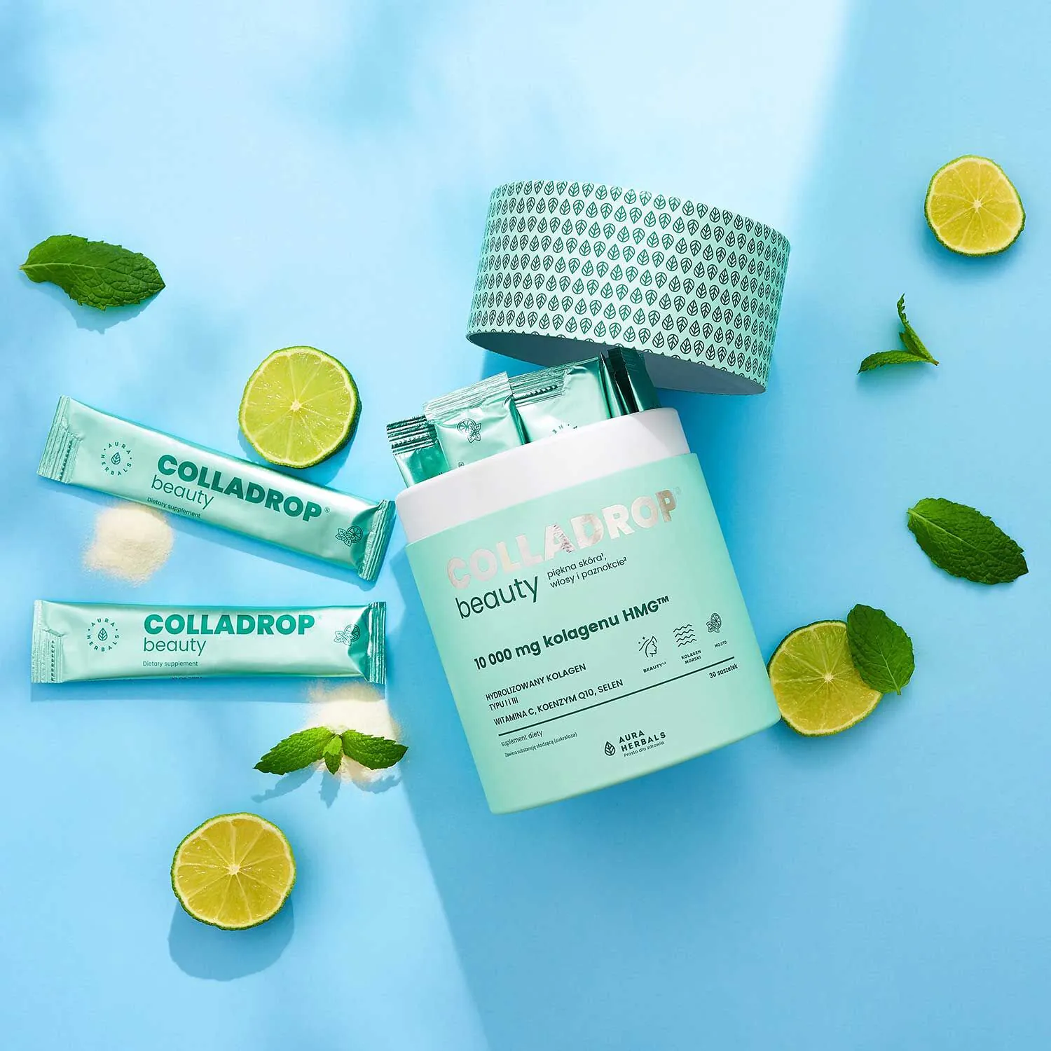 Colladrop Beauty Collagen HMG 10000 mg Φακελάκια Mojito