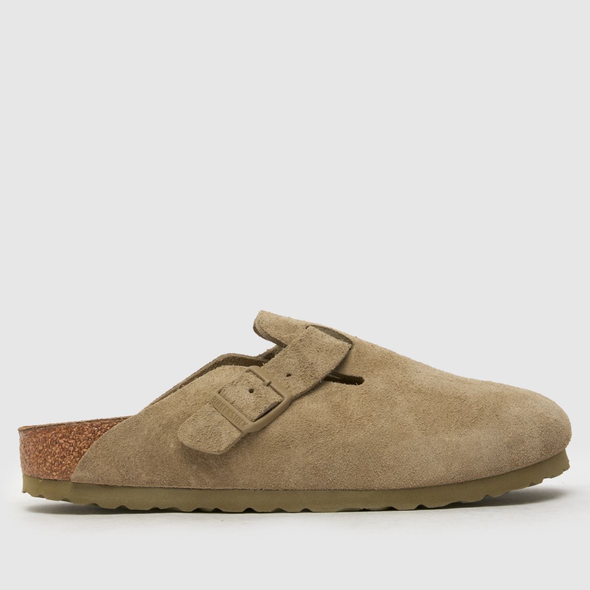 BIRKENSTOCK Boston keskeny szabású klumpa szandál khaki színben