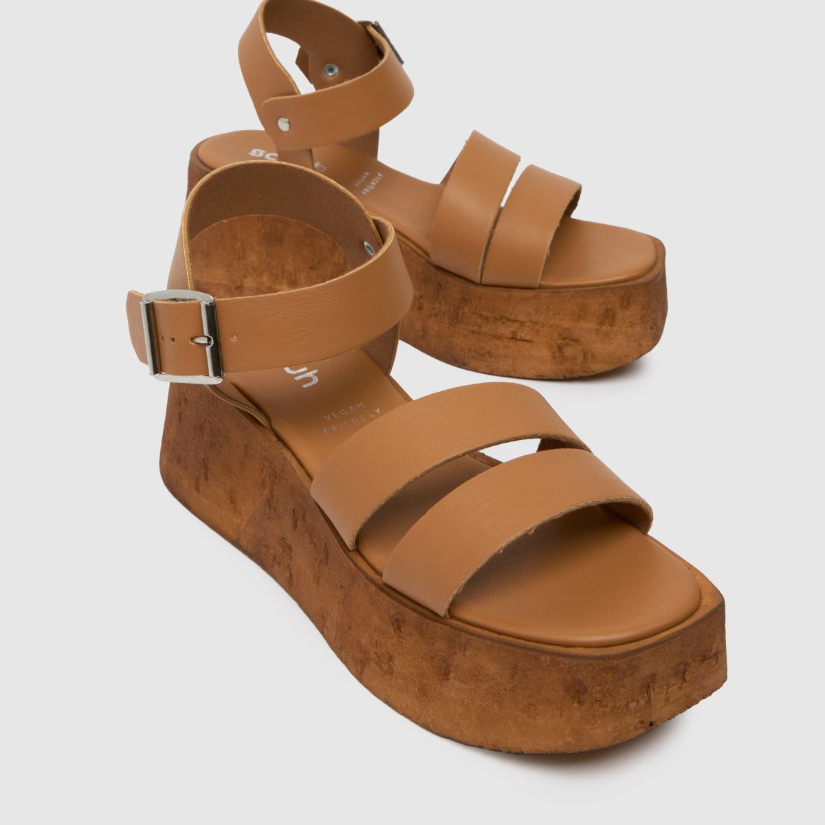 Schuh – Viola – Bruna sandaler med kilklack i kork