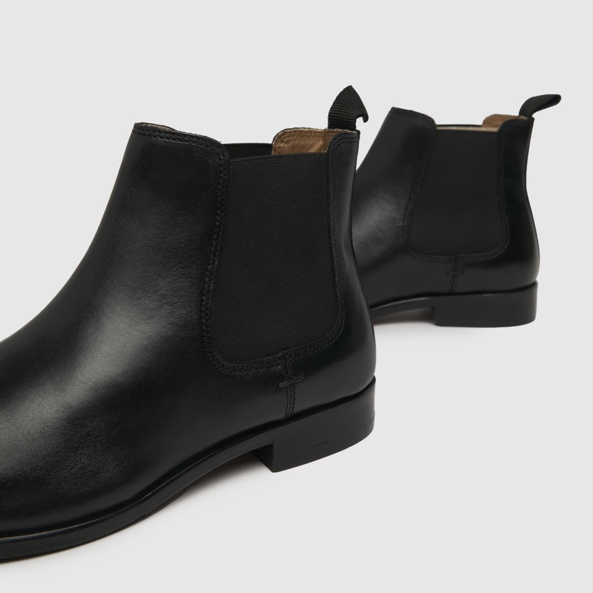 Schuh Dominic bőr chelsea csizma fekete színben