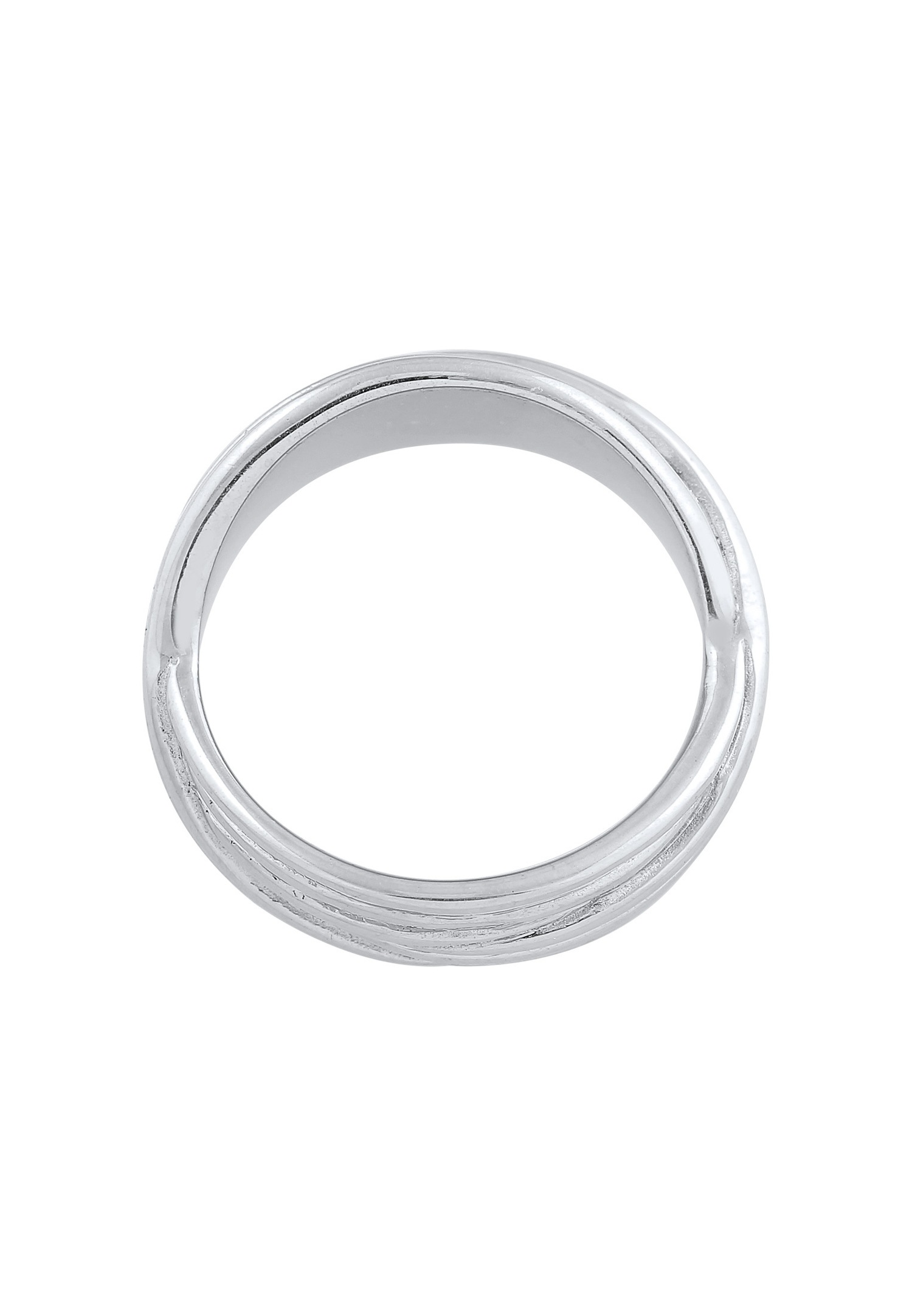 Anello da donna Elli PREMIUM con texture intrecciata in argento sterling 925 rodiato