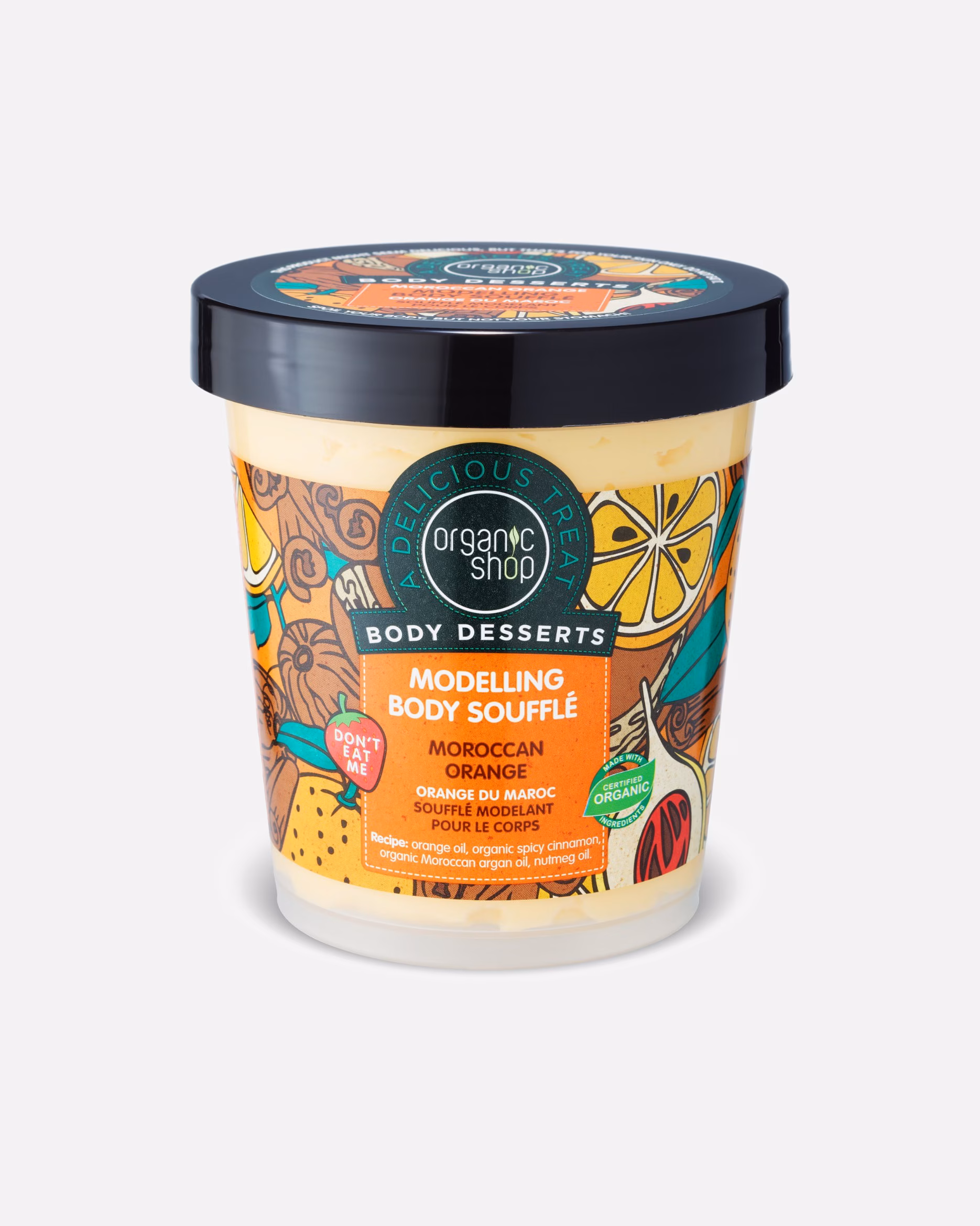 „Organic Shop Body Desserts“ apelsinų odos modeliavimo kremas