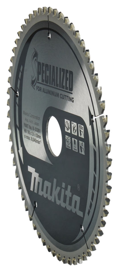 Makita Accessoires B-33261 pyöreä sahaterä Specialized Aluminium TCG 190 x 30 x 2,4 mm T60